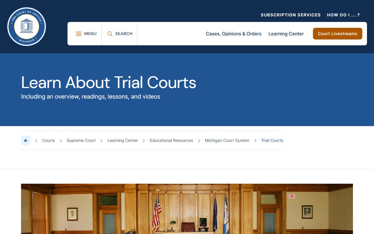 Arenac County court records structure in the Michigan court system trial-court guide
